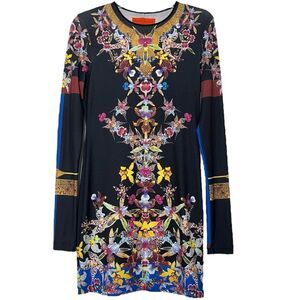 Clover Canyon Maximalist Dress M Regency Tea Garden Party Mystic Orchids Floral